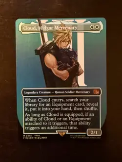 MTG Final Fantasy English Cloud, Midgar Mercenary Borderless 0375 Foil - Image 1