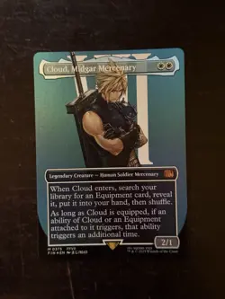 MTG Final Fantasy English Cloud, Midgar Mercenary Borderless 0375 Foil - Image 1