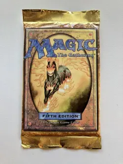 MTG 5th Edition Booster Pack, Collectible Card Game, Used - Image 1