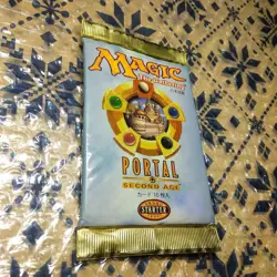 Japan Edition 1998 Mtg Portal Pack, rare, slight bag wear, collectible used - Image 1