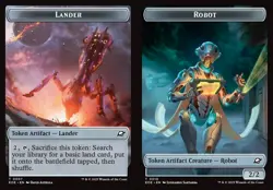 MTG Edge of Eternities *FOIL* TOKEN Lander (((#0007))) Robot #0010 - Image 1