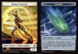 MTG Edge of Eternities *FOIL* TOKEN Human Soldier #0002 Lander (((#0008))) - Image 1