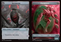 MTG Edge of Eternities *FOIL* TOKEN Incubator #0015 Phyrexian #0015 - Image 1