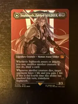 MTG Final Fantasy English Sephiroth, Fabled Soldier Borderless 0382 Foil - Image 1