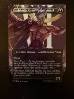 MTG Final Fantasy English Sephiroth, Fabled Soldier Borderless 0382 Foil - Image 2