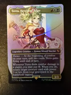 MTG Final Fantasy English Terra, Herald of Hope Borderless 0204 Foil - Image 1