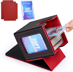 Card Deck Box with MTG Commander Display, Deck Case Holds 100+ Double-Sleeved Ca - Image 1