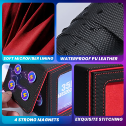 Card Deck Box with MTG Commander Display, Deck Case Holds 100+ Double-Sleeved Ca - Image 4