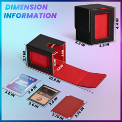 Card Deck Box with MTG Commander Display, Deck Case Holds 100+ Double-Sleeved Ca - Image 5