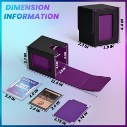 Card Deck Box with MTG Commander Display, Deck Case Holds 100+ Double-Sleeved Ca - Image 2