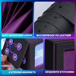 Card Deck Box with MTG Commander Display, Deck Case Holds 100+ Double-Sleeved Ca - Image 4