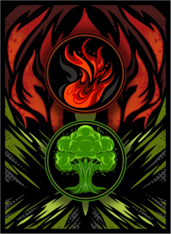 (Red Green) - 100Ct Textured TCG/MTG Art Card Sleeves - Image 5