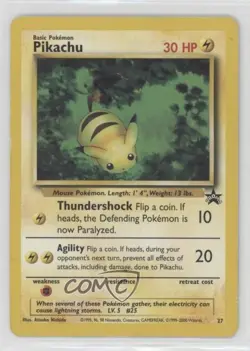 Pikachu (The Power of One) Pokemon WOTC Black Star #27 1999 - Image 1