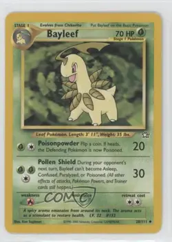 Bayleef Pokemon Neo Genesis #28 2000 - Image 1