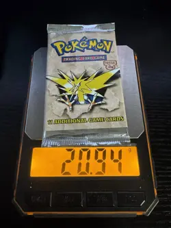 Pokemon WOTC Fossil Unlimited Booster Pack Vintage Sealed Zapdos Artwork - Image 3