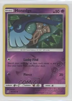 Honedge Reverse Foil Pokemon Sun & Moon Unified Minds #92 - Image 1