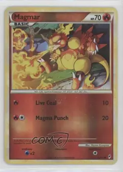 Magmar Reverse Foil Pokemon HeartGold & SoulSilver Call of Legends #62 - Image 1