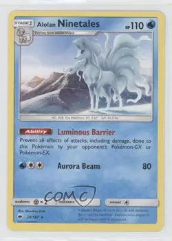 Alolan Ninetales Pokemon Sun & Moon Burning Shadows #28 - Image 1