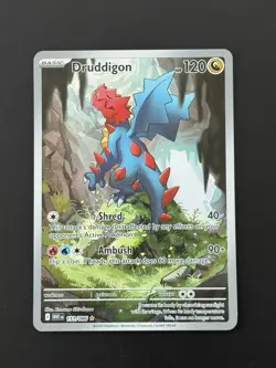 Druddigon Illustration Rare 151/086 SV White Flare Pack Fresh Pokemon Card NM - Image 2
