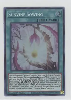 Sunvine Sowing (SR) 1st Ed. YuGiOh Burst of Destiny #BODE-EN065 - Image 1