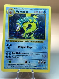 Pokemon Card - Gyarados Base Set 1st Edition Shadowless 6/102 Holo Rare 💎 - Image 5