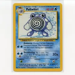 Pokemon TCG Poliwhirl 038/102 WotC Base Set Unlimited Regular Card EN-LP 1999 - Image 1