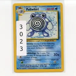 Pokemon TCG Poliwhirl 038/102 WotC Base Set Unlimited Regular Card EN-LP 1999 - Image 3