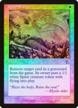 Funeral Pyre FOIL Judgment HEAVILY PLD White Common MAGIC MTG CARD ABUGames - Image 1