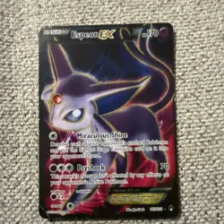 Pokemon Espeon EX Full Art Ultra Rare Card 117/122 - Image 1
