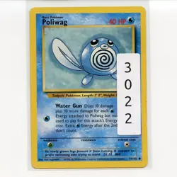 Pokemon TCG Poliwag 059/102 WotC Base Set Unlimited Regular Card EN-LP 1999 - Image 3
