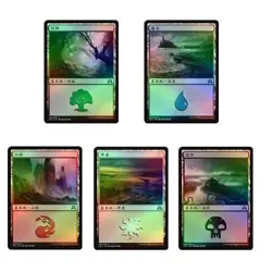 15 Chinese Foil Shadows over Innistrad SOI Basic Land Set Card Lot - Image 1