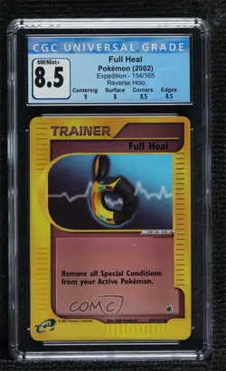 Full Heal Reverse Foil Pokemon e-Card Series Expedition CGC 8.5 2002 07qw - Image 1