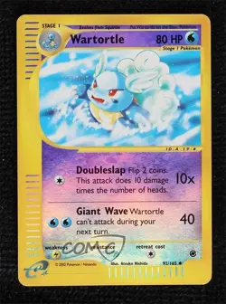 Wartortle Reverse Foil Pokemon e-Card Series Expedition #92 2002 - Image 1