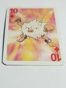 1999 Bicycle LP Pokemon Mini Playing Card Primeape 10 Of Diamonds US SELLER - Image 2