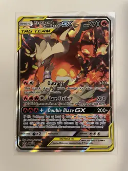 Reshiram & Charizard GX SM201 Pokemon Sun & Moon Promo Ultra Rare Card NM - Image 1