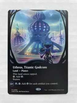 MTG Uthros, Titanic Godcore BORDERLESS FOIL 0285 EOE - Image 1
