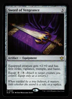 1 x Sword of Vengeance-Magic the Gathering-MTG-Bloomburrow-Near Mint-rare - Image 1