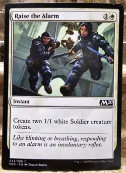 MTG Magic The Gathering Raise The Alarm Common Lightly Played - Image 1