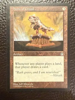 MTG Stronghold - Horn Of Greed - EX++ - Image 1