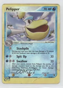 Pelipper Reverse Foil Pokemon EX Ruby & Sapphire #19 2003 - Image 1