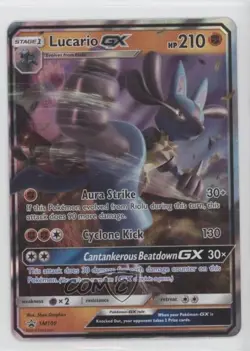 Lucario GX Pokemon Sun & Moon Black Star Promo #SM100 - Image 1