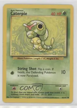 Caterpie Pokemon Base Set #45 1999 - Image 1
