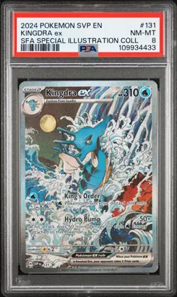 2024 POKEMON SVP EN-SV BLACK STAR PROMO #131 KINGDRA EX PSA 8 - Image 1