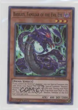 Basilius Familiar of the Evil Eye (SR) 1st Ed. YuGiOh Infinity Chasers - Image 1