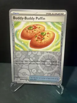 Pokemon Buddy-Buddy Poffin Reverse Holo Card NM 101/131 Prismatic Evolutions - Image 1