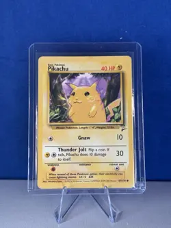 Pokemon TCG Pikachu Yellow Cheeks Base Set Unlimited Card 58/102 LP Condition - Image 1