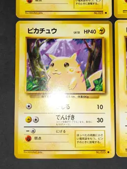 4 cards set Pokemon card Pikachu No.025 Base Set 1996 Old Back Japanese eb105 - Image 4