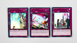 Yugioh Error/Misprint Foil 1st Edition Ultra Rare Name Smudge Trap Card Lot of 3 - Image 1