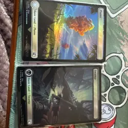 Magic Final Fantasy Basic Lands Complete Set of 16 - Full Art Land MTG FOIL - Image 1