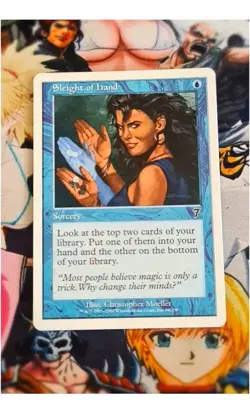 MTG Sleight of Hand 🇬🇧 Nm Seventh 7th Edition 2001 Magic The Gathering Card Og - Image 1